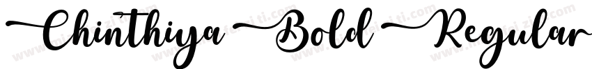 Chinthiya Bold Regular字体转换